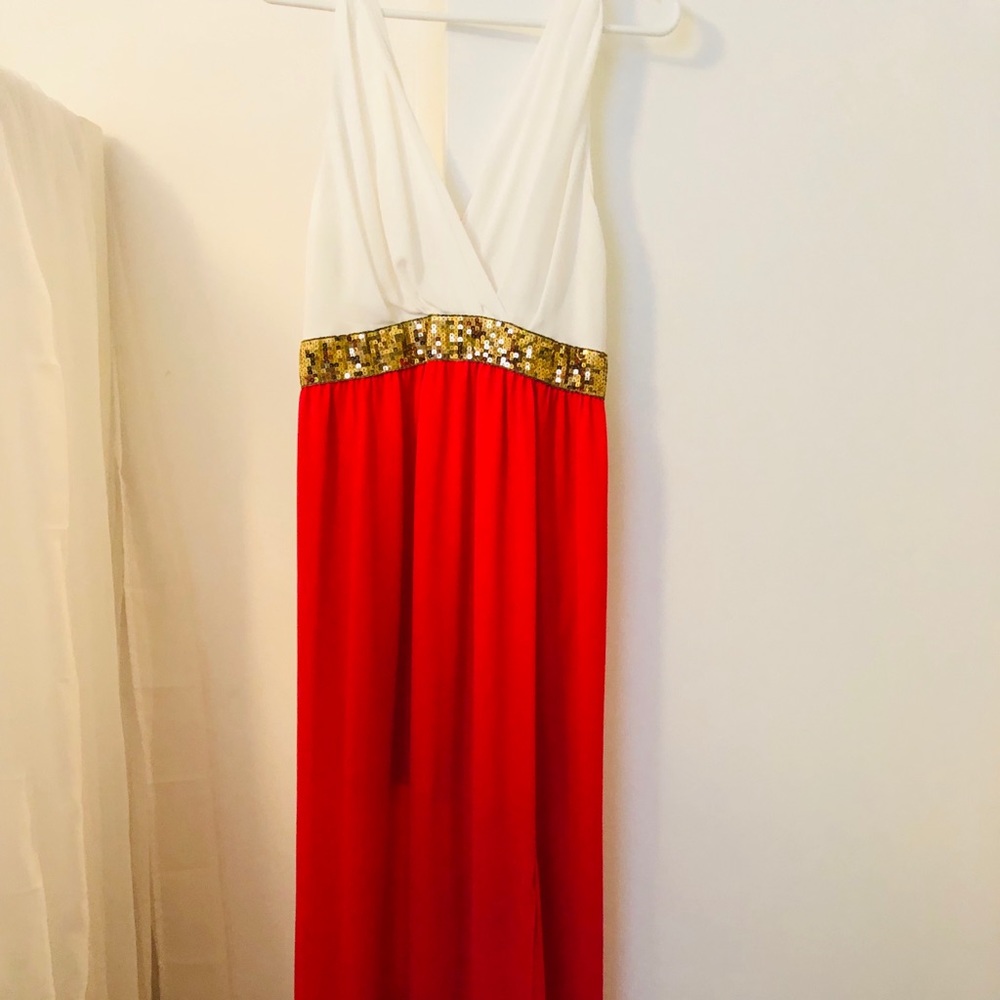 Flowy sequin maxi dress